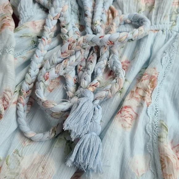 Loveshackfancy noelle floral cotton mini dress, peri XS - Picture 7 of 15